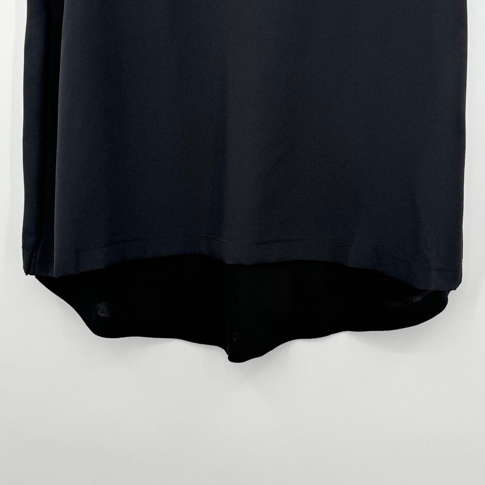 Banana Republic racer sleeveless blouse top layered mix media black small NEW - Picture 3 of 9